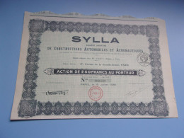 SYLLA Constructions Automobiles Et Aéronautiques (1928 - Autres & Non Classés