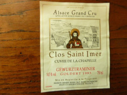 Clos Si Imer - Goldert 1993 - Cuvée De La Chapelle - GEWURZTRAMINER - Alsace Grand Cru - Ernest BURN Vignerons - Gewürztraminer