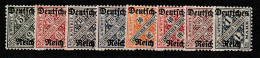 Dt. Reich Dienstmarken 57 - 64, Postfrisch (MNH) - Dienstmarken