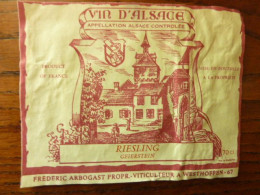 Vignoble FREDERIC ARBOGAST - RIESLING GEIERSTEIN - Vin D'Alsace - WESTHOFFEN - Riesling