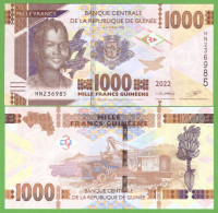 GUINEA 1000 FRANCS 2022 P-48 UNC - Guinée