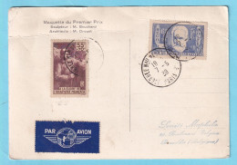 France TP 382-383 Victor HUGO Obl Journée Nationale 7 V 1939 Vers Belgique !  - Covers & Documents