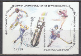 Bulgaria 1991 - Winter Olympics, Albertville, Mi-Nr. Bl. 216B, Imperforated, Used - Usati