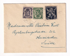 Lettre Belgique Bruxelles 1951 Pour La Suisse - 1929-1937 León Heráldico