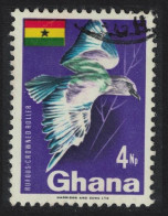 Ghana Rufous-crowned Roller Bird 1967 Canc SG#465 - Ghana (1957-...)