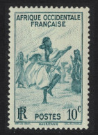 French West Africa War Dance 10c Def 1947 SG#34 MI#34 - Altri - Africa