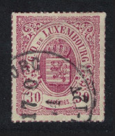 Luxembourg State Arms 30c Rouletted Perf 1871 Canc SG#13 MI#21 - Otros & Sin Clasificación