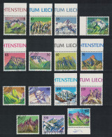 Liechtenstein Mountains 15v 1989-1993 COMPLETE 1989 CTO SG#965-979 - Usati