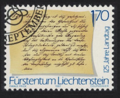 Liechtenstein 125th Anniversary Of Liechtenstein Parliament 1987 CTO SG#923 - Gebraucht