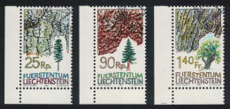 Liechtenstein Tree Bark 3v Corners 1986 CTO SG#909-911 - Gebraucht