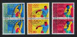 Liechtenstein Olympic Games Los Angeles 3v Pairs 1984 CTO SG#841-843 - Gebraucht