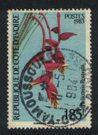 Ivory Coast 'Heliconia Rostrata' Flower 125f RAR 1983 Canc SG#791d MI#D804 - Costa De Marfil (1960-...)