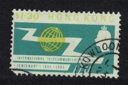 Hong Kong Centenary Of ITU $1.30 Def 1965 SG#215 - Oblitérés