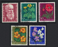 Switzerland Flowers 5v Pro Juventute 1959 1959 Canc SG#J177-J181 Sc#B287-B291 - Gebraucht