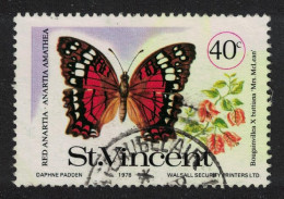 St. Vincent 'Anartia Amathea' Butterfly Mrs McLean Flower 1978 Canc SG#553 - St.Vincent (...-1979)