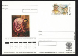 Russia P. Konchalovsky Painter Pre-paid Postcard Special Stamp 2000 - Usati