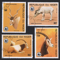 Niger WWF Desert Antelopes 4v 1985 CTO SG#1038-1041 MI#941-944 Sc#688-691 - Niger (1960-...)