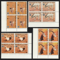 Niger WWF Desert Antelopes 4v Corner Blocks Of 4 1985 CTO SG#1038-1041 MI#941-944 Sc#688-691 - Niger (1960-...)