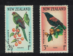 New Zealand Tieke Saddleback Parakeet Birds 2v 1962 Canc SG#812-813 MI#422-423 - Usados