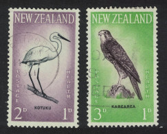 New Zealand Egret Falcon Birds 2v 1961 Canc SG#806-807 MI#416-417 - Usados