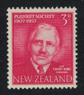 New Zealand Sir Truby King Founder Of Plunket Society 1957 MH SG#760 - Nuevos