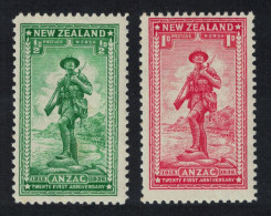 New Zealand Anzac Landing At Gallipoli 2v 1936 MH SG#591-592 - Neufs