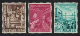 Vatican Transfer Of Relics Of Pope Pius X From Rome To Venice 3v 1960 MH SG#323-325 Sc#281-283 - Nuevos