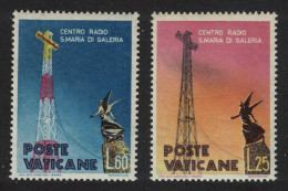 Vatican Saint Maria Di Galeria Radio Station 2v 1959 MH SG#294-295 Sc#262-263 - Unused Stamps
