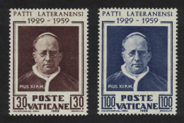Vatican 30th Anniversary Of Lateran Treaty 2v 1959 MH SG#292-293 Sc#254-255 - Ungebraucht