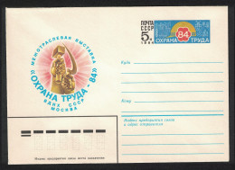 USSR Labour Protection Pre-paid Envelope Special Stamp 1983 - Usati