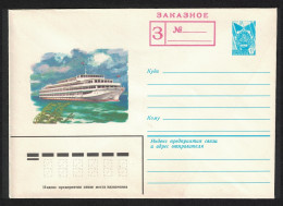 USSR Cruise Liner 'Recorded Delivery' Pre-paid Envelope 1982 - Usati