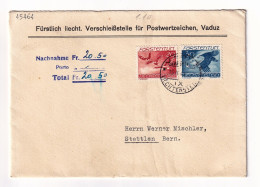 Lettre Liechtenstein Vaduz 1940 Verschleißstelle Für Postwertzeichen Fürstlich Liecht Stettlen Schweiz - Covers & Documents