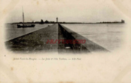 CPA SAINT VAAST LA HOUGUE - LA JETEE ET L'ILE TATIBOU - Saint Vaast La Hougue