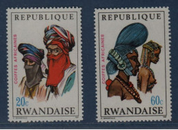 Rwanda, *, Yv 301, 303, Mi 327A, 329A,  SG 297, 299, Tribu Touareg, Coiffes De Festivals Anciennes De Guinée Et Du Moyen - Andere & Zonder Classificatie