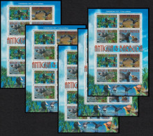 Antigua And Barbuda Birds WWF Caribbean Coot 5 MSs [A] 2009 MNH SG#MS4263 MI#4702-4705 Sc#3055a-d - Antigua Et Barbuda (1981-...)