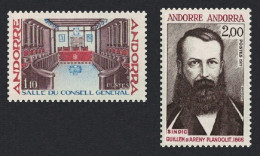 Andorra Fr. Andorran Institutions 2v 1977 MNH SG#F284-F285 MI#286-287 - Ungebraucht