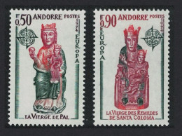 Andorra Fr. Church Sculptures Europa CEPT 2v 1974 MNH SG#F256-F257 - Neufs