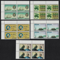 Aitutaki Discovery By Captain Bligh Corner Blocks Of 4 1989 MNH SG#596-600 - Aitutaki