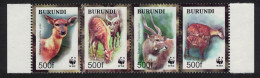 Burundi WWF Sitatunga Strip Of 4v 2004 MNH SG#1638-1641 MI#1867-1870 Sc#774 A-d - Unused Stamps