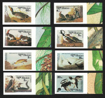 Bhutan Duck Ptarmigan Plover Grouse Swan Birds Audubon 8v Imperf 1985 MNH SG#624-631 MI#937B-944B - Bhutan