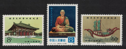 China Return Of High Monk Statue 3v 1980 MNH SG#2981-2983 Sc#1599-1601 - Neufs