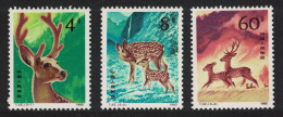 China Sika Deer 3v 1980 MNH SG#2995-2997 - Unused Stamps