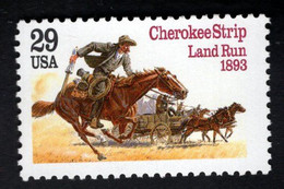 207286952  1993 SCOTT 2754 POSTFRIS MINT NEVER HINGED  (XX) - CHEROKEE STRIP LAND RUN CENTENNIAL HORSE CAR - Unused Stamps