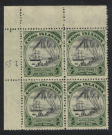 Cook Is. Captain Cook Landing ½d Corner Block Of 4 PERF 14! 1932 MNH SG#99a MI#29C - Cook