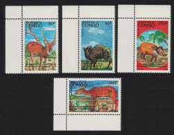 Congo Wild Animals 4v Corners 1997 MNH MI#1508-1511 - Ungebraucht