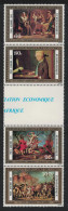 Congo Poussin Chardon David Paintings 4v Strip 1976 MNH SG#513-516 - Mint/hinged