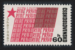 Czechoslovakia 50th Anniversary Of 'Rude Pravo' Newspaper 1970 MNH SG#1900 - Unused Stamps