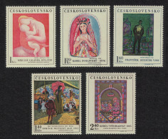 Czechoslovakia Art Paintings 5th Series 5v 1970 MNH SG#1914-1918 - Unused Stamps