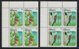 Caribic Birds Environmental Protection 2v Corner Blocks Of 4 1995 MNH SG#4021-4022 MI#3876-3877 - Unused Stamps