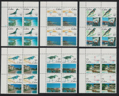 Caribic Birds Architecture Tourism 6v Corner Blocks Of 4 1995 MNH SG#4026-4031 MI#3881-3886 - Unused Stamps